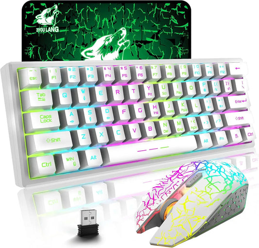 Wireless Gaming Keyboard and Mouse Combo,  LED Backlight Rechargeable