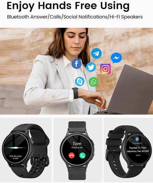 Smart Watches for Women [400+Watch Faces/Calls/Female Health]