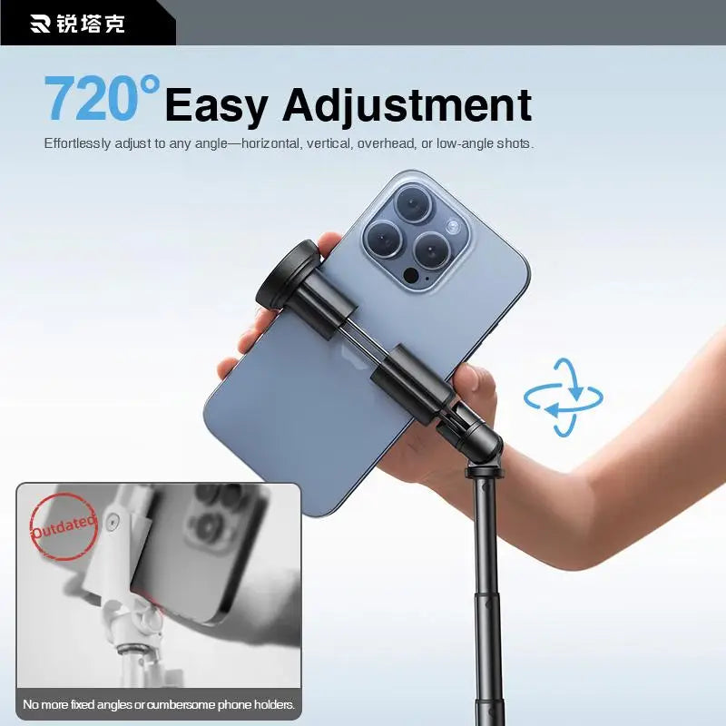 RTAKO 60"Portable Selfie Stick Tripod with Remotee.