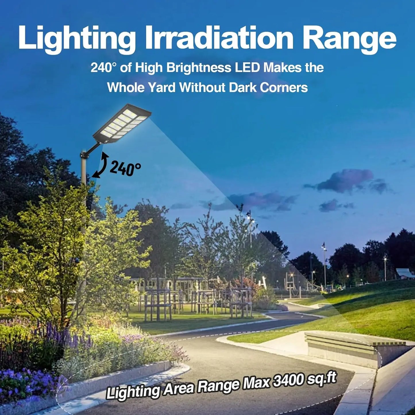 5000W Solar Street Light Outdoor, Flood Light w Motion Sensor