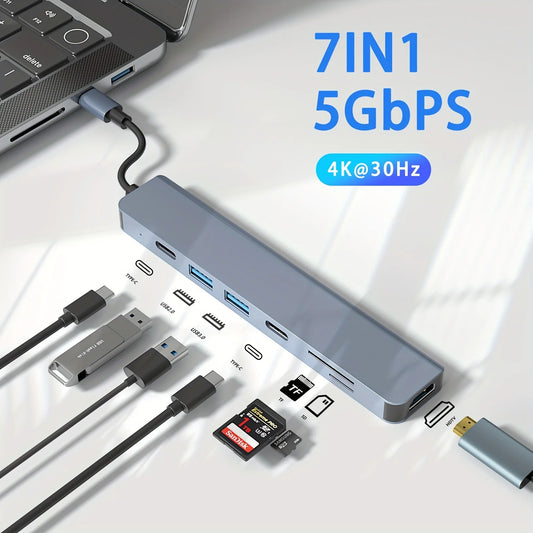 Type C HUB 4K 30Hz USB C To HDTV-compatible PD 100W Adapter For Mac book Air Pro Samsung