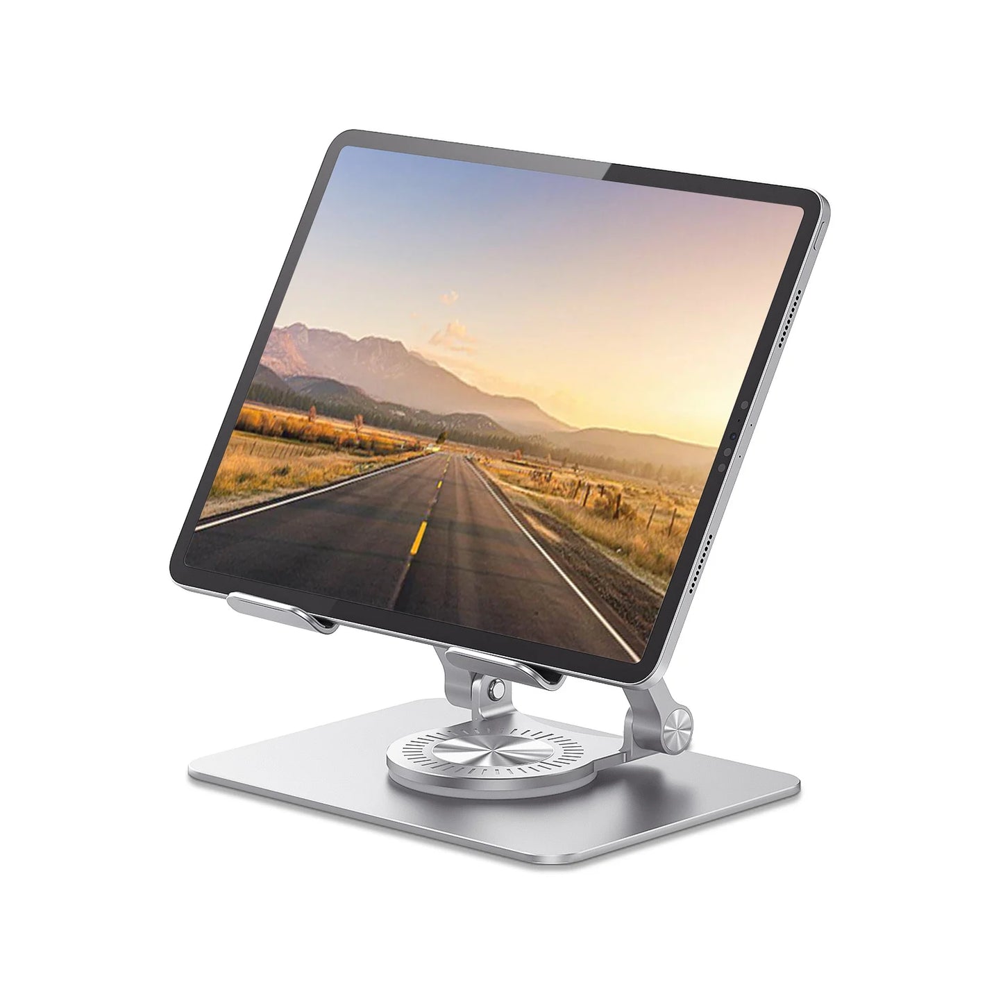 Tablet Stand Adjustable with 360 Swivel Base Aluminum
