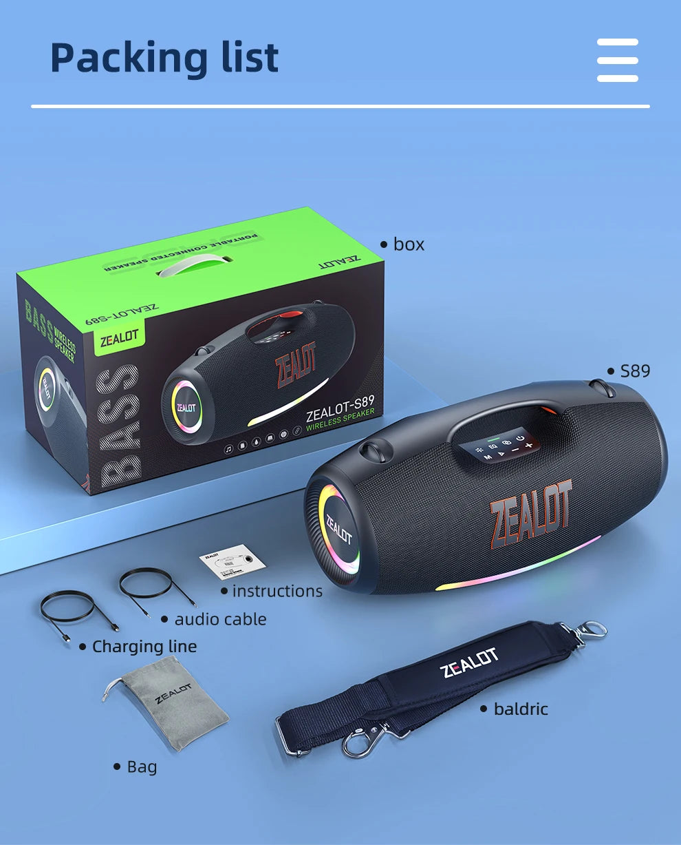 250W Portable Bluetooth Speaker, Waterproof