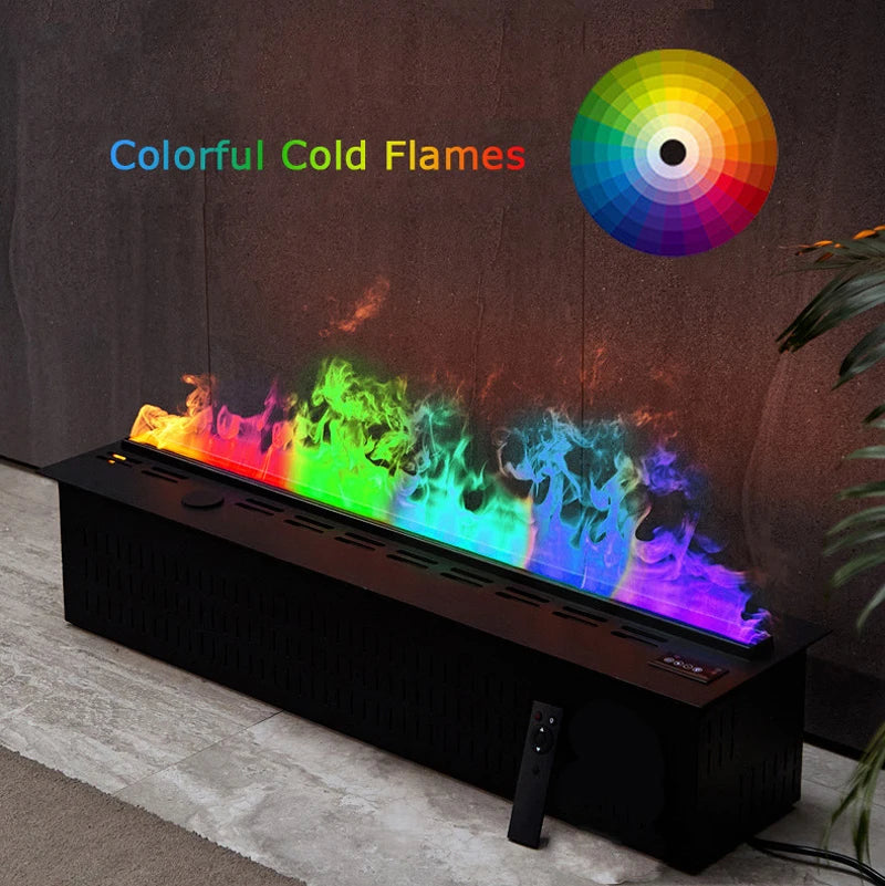 Smart atomization fireplace, 3D multi-color ,water vapor