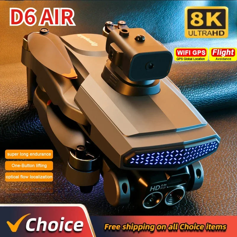 8K HD Drone with Dual Camera Optical Flow GPS, Obstacle Avoidance