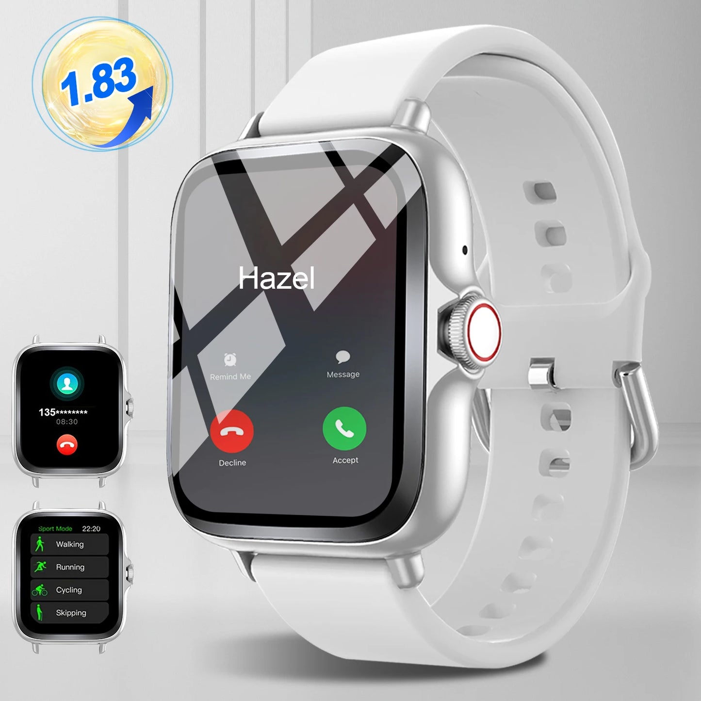 Smart watch, suitable for men and women, custom wallpaper