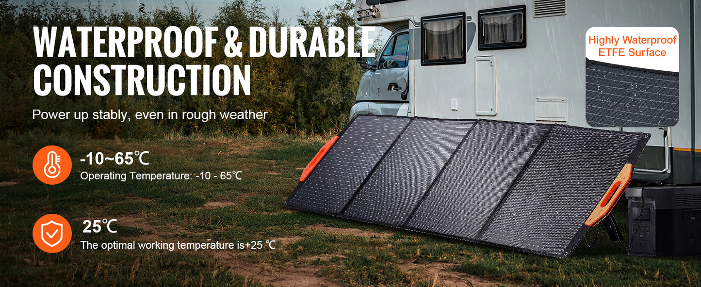 Portable Monocrystalline Solar Panel Foldable and Waterproof.